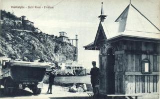 Ventimiglia, Balzi Rossi, Frontiera, Hotel Miramar / beach, autobus