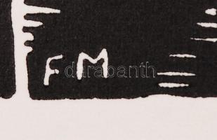 Frans Masereel (1889-1972):Tükörkép.
Fametszet, papír, jelzett a dúcon. 8×12 cm