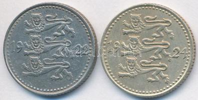 Észtország 1922. 1M CuNi + 1924. 1M NiBr T:2,2-
Estonia 1922. 1 Mark CuNi + 1924. 1 Mark NiBr C:XF,V...