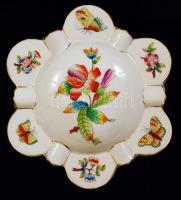 Herendi Viktória mintás hamutartó, kézzel festett, jelzett, hibátlan, d:15 cm