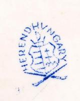 Herendi Viktória mintás hamutartó, kézzel festett, jelzett, hibátlan, d:15 cm