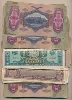 200db vegyes magyar korona, pengő, forint bankjegy T:vegyes,gyenge
