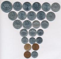 Amerikai Egyesült Államok 1940-2005. 1c-1/2$ 25db fémpénz T:vegyes USA 1940-2005. 1 Cent - 1/2 Dollar 25pcs of metal coins C:mixed