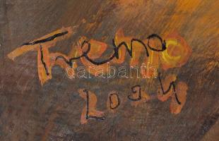 Trenovszki Mónika: Ülő női akt. Olaj, farost, jelzett, 50×70 cm