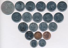 Kanada 1945-2008. 1c-25c 20db fémpénz T:vegyes
Canada 1945-2008. 1 Cent - 25 Cents 20pcs of metal co...