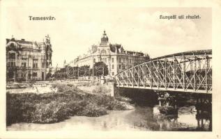 Temesvár, Hunyadi út, híd, női gyógyintézet / street, bridge, girl spa (EK)