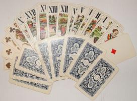 cca 1950 Teljes Piatnik tarot kártya pakli (3 lap sérült)