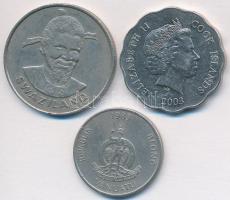Vegyes: Szváziföld 1981. 1L CuNi + Vanuatu 1983. 10V CuNi + Cook-szigetek 2003. 1$ CuNi T:2-
Mixed: ...