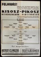 1949 KISOSZ- PIKOSZ plakát 43x60 cm