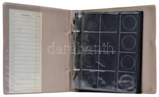 "Münzen" feliratú műbőr éremtartó album, 8 berakólappal, összesen 72 férőhellyel