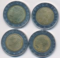 Olaszország  1984-1997. 500L (4xklf) T:2
Italy 1984-1997. 500 Lire (4xdiff) C:XF