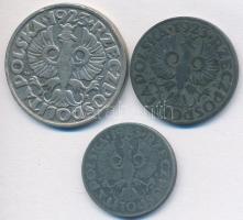 Lengyelország 1923. 10Gr Ni + 20Gr  Ni + 50Gr Ni T:2,2- 
Poland 1923. 10 Groszy Ni + 20 Groszy Ni + ...