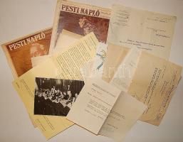 VEgyes tétel főleg okmányok cca 1930-1960-as évekig (keresztlevél, közmunka igazolvány, szövetkezeti igazolvány) + szalvéták stb