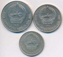 Mongólia 1970-1981. 15m CuNi + 20m CuNi + 50m CuNi T:2-
Mongolia 1970-1981. 15 Mongo CuNi + 20 Mongo...