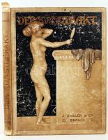 Schmidt, Otto, Schneider Ernst: Der Künstler-Akt. Berlin, 1908, J. Singer & Co. Nagyméretű akt fénykép album sok-sok finoman erotikus képpel.