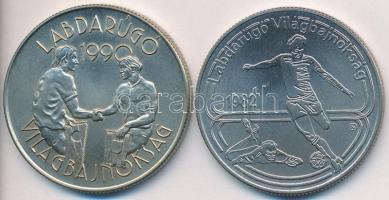 1982. 100Ft CuNi "Labdarúgó VB I." + 1989. 100Ft alpakka "Labdarúgó VB - Kézfogás&quo...