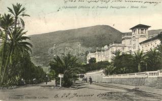 Ospedaletti (Riviera di Ponente), Passegiata, Monte Nero / promenade, mountain (EK)