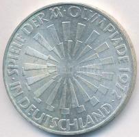 NSZK 1972D 10M Ag "Olimpia / Spirál" T:2
GFR 1972D 10 Mark Ag "Olymic Games Munich / ...