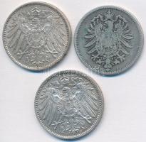 Német Birodalom 1876A 1M Ag + 1914F 1M Ag (2x) T:3,2
German Empire 1876A 1 Mark Ag + 1914F 1 Mark Ag...