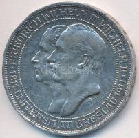 Német Államok / Poroszország 1911A 3M Ag "Breslau-i Egyetem" T:2- ph.
German States / Prus...