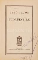 Biró Lajos: Budapestiek. Bp., 1917 Athenaeum. Kiadói félvászon kötésben, színes borítóval. Jó állapo...