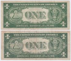 Amerikai Egyesült Államok 1935. 1$ (2x) kék pecséttel T:III,III-
USA 1935. 1 Dollar (2x) with blue s...