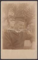 cca 1910 K.u.K. matróz szabadtéri portréja, fotólap, 14x9 cm / cca 1910 Sailor, 14x9 cm
