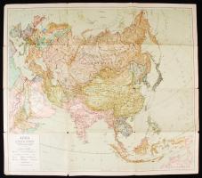 cca 1930 Ázsia politikai térképe, az alaptérképet tervezte és rajzolta Kogutowicz Manó, kiadja a Magyar Földrajzi Intézet Rt., 1:20000000, 64,5×55,5 cm