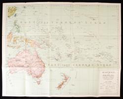 cca 1930 Ausztrália és Polinézia politikai térképe, az alaptérképet tervezte és rajzolta Kogutowicz Manó, kiadja a Magyar Földrajzi Intézet Rt., 1:20000000, 67×53 cm