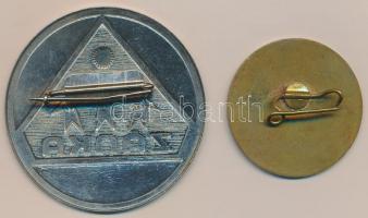 DN "Úttörő Gárda - Egészségőr" zománcozott fém jelvény (34mm) + "Zánka" zománcoz...