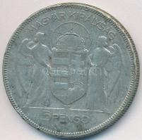 1930. 5P Ag "Horthy jobbra" T:3,3- Adamo P8