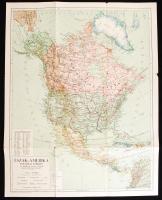 cca 1930 Észak-Amerika politikai térképe, az alaptérképet tervezte és rajzolta Kogutowicz Manó, kiadja a Magyar Földrajzi Intézet Rt., 1:20000000, 52,5×41cm
