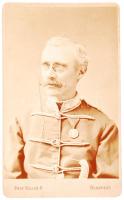 cca 1860 Magyar katona keményhátú fotója / Hungarian soldier photo 9x11 cm