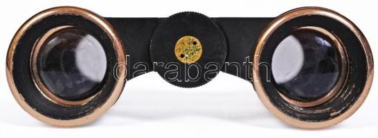 cca 1980 Szovjet színházi látcső tokban / Theater googles