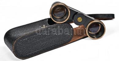 cca 1980 Szovjet színházi látcső tokban / Theater googles