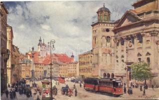 Warsaw, Warszawa; Salon Kulikowskiego, tram, No. 63. s: T. Cieslewski