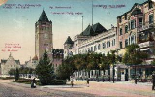 Poznan, Posen; Akademie, Schloss, Lutendantur / university, castle, commissariat (EM)