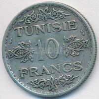 Tunézia 1934. 10Fr Ag T:2- Tunisia 1934. 10 Francs Ag C:VF