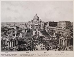 cca 1920 Roma és Vatikán képes füzet sok fotóval / Rome, Vatican city picture booklet 30x20 cm 128p