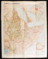 1935 Etiópia Abesszínia térképe. M. kir. állami térképészet. / Map of Ethiopia 47x40 cm