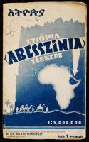 1935 Etiópia Abesszínia térképe. M. kir. állami térképészet. / Map of Ethiopia 47x40 cm