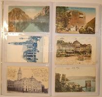 Képeslaptétel, 227 db többnyire Magyarország + Erdély sok hosszúcímzésűvel és lithokkal, kevés külfö...