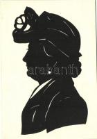 22 db főként RÉGI motívumlap; sziluett művész, üdvözlő és zenész / 22 mostly old motive cards; silho...