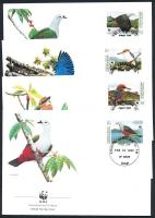 1990 WWF madarak sor Mi 174-177 4 FDC