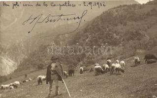 1912 Carpathian folklore, shepherd (Rb)