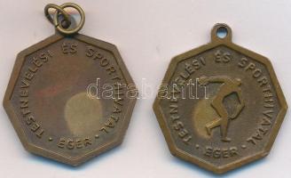 DN "Testnevelési és Sporthivatal - Eger" zománcozott Br sportérem, füllel (2xklf) (31mm) T...