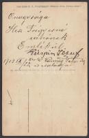 1913 Urai János (Arad): Családi házi zenekar, Krispin József zenetanár és szabadkőműves aláírásával,...