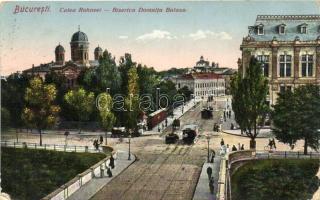 Bucharest, Calea Rahovei, Biserica Dominita Balasa / street, church, tram (EB)