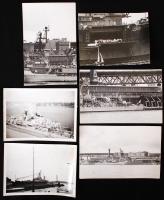 cca 1940-1960 Különböző hadihajók 6 db fotó / War ships 6 photos