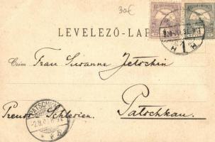 Omu csúcs, Omu am Bucsecsgipfel; Magyar kunyhó, ungarische Schutzhütte; Verlag von A. von Palocsay (...